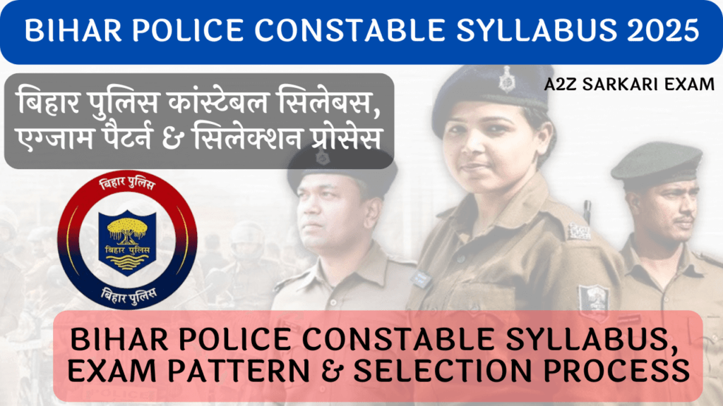Bihar Police Constable Syllabus 2025