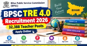 BPSC TRE 4.0 Recruitment 2026: 32308 Teacher Posts, Apply Online, Fee, Eligibility, Exam Pattern BPSC TRE 4.0 Recruitment 2026