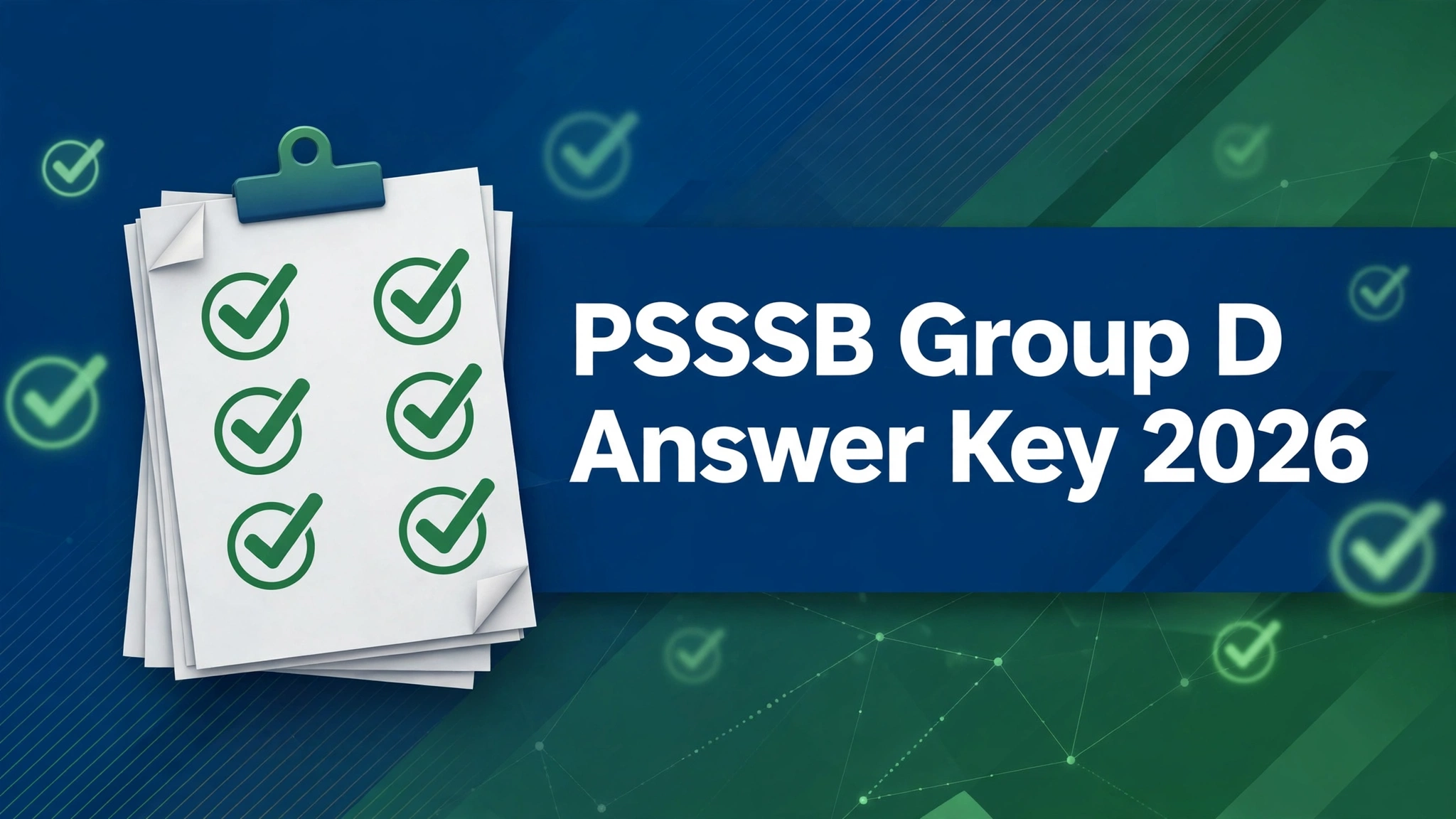 PSSSB Group D Answer Key 2026 - Download PDF & Raise Objections