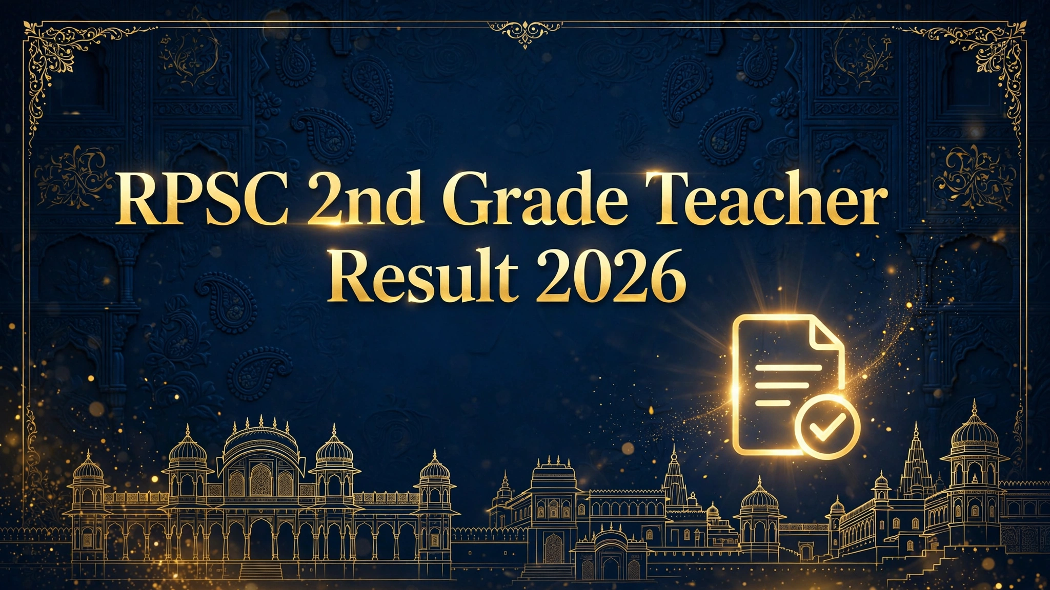 RPSC 2nd Grade Teacher Result 2026 banner