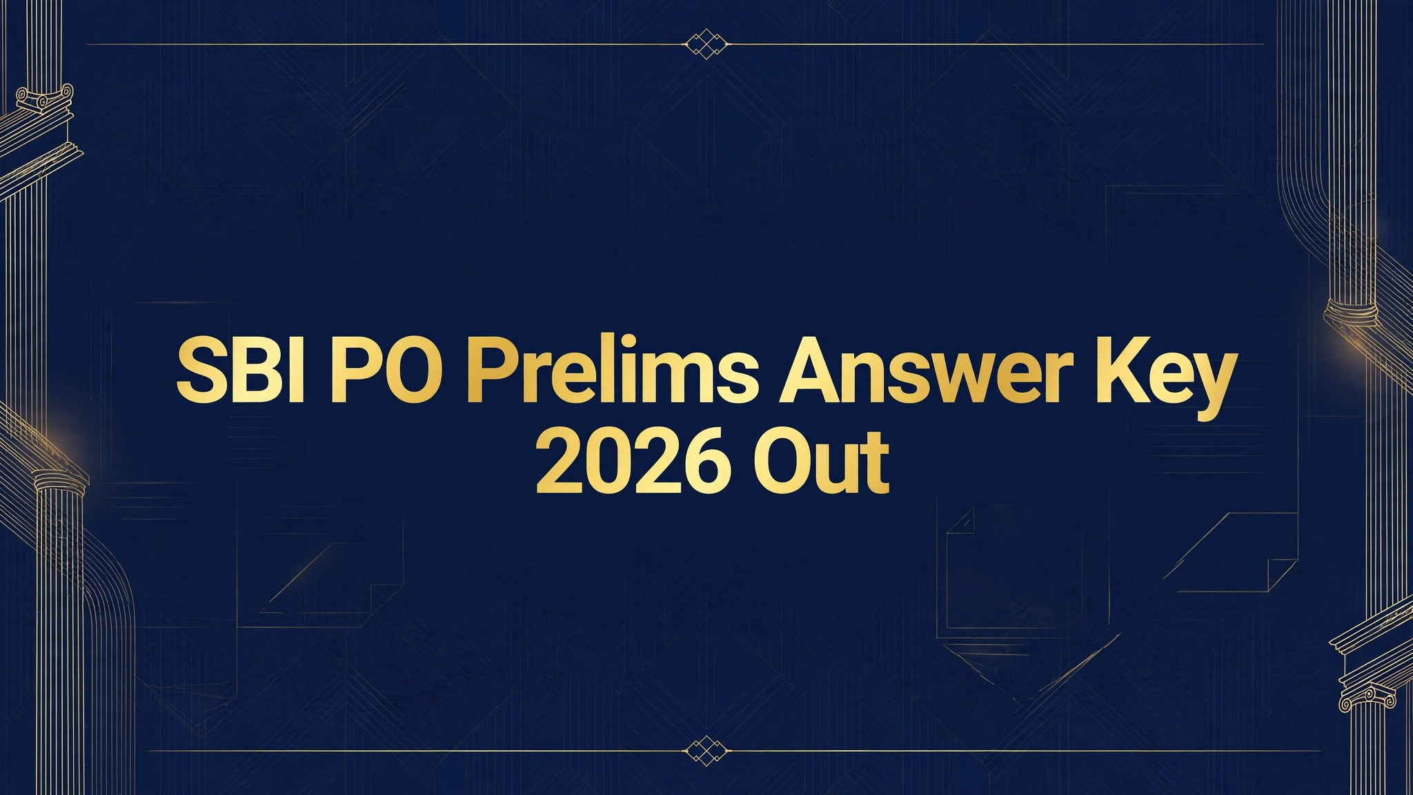SBI PO Prelims Answer Key 2026 Out – download official answer key
