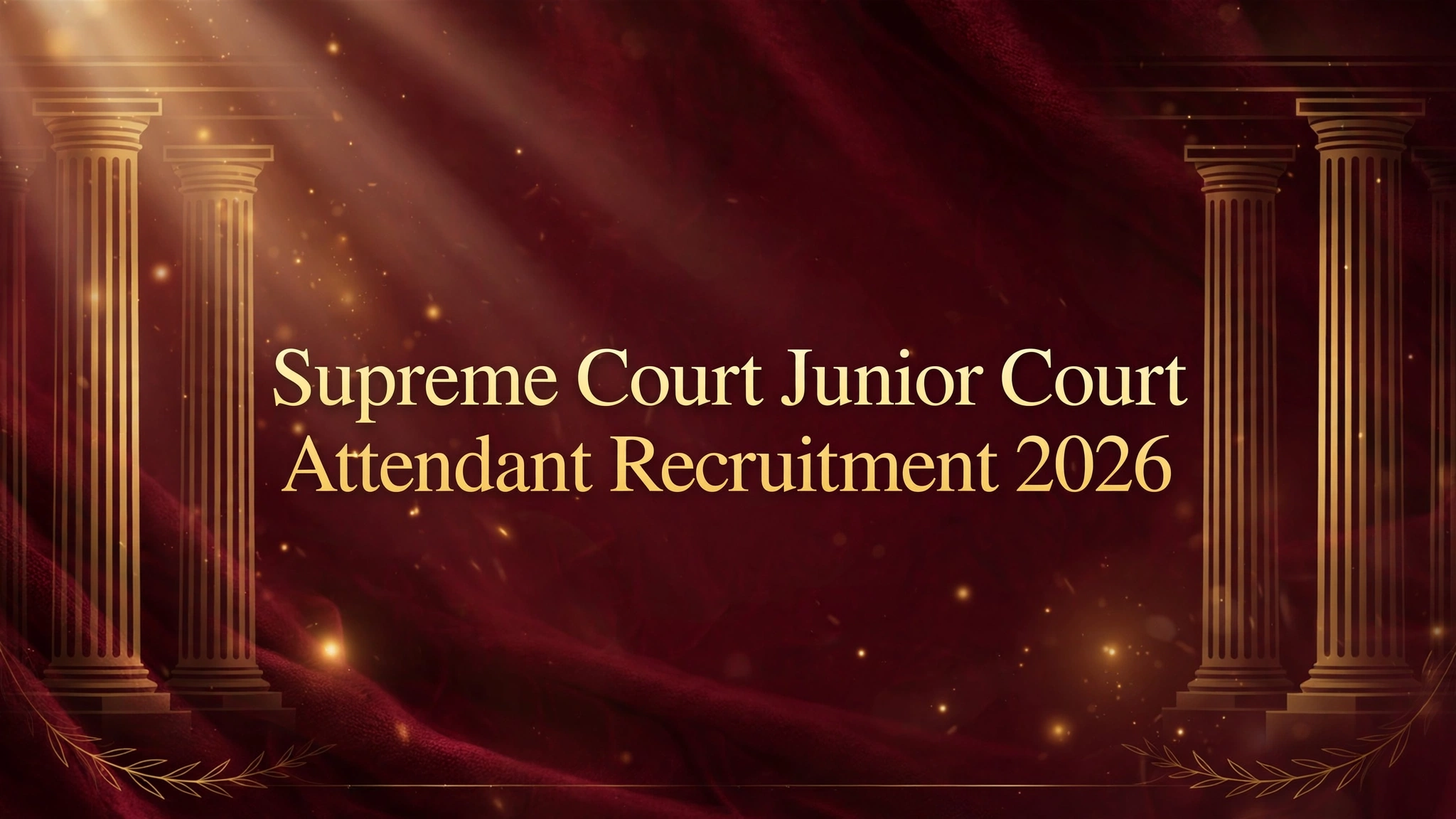 Supreme Court Junior Court Attendant Recruitment 2026 banner - 130 posts apply online