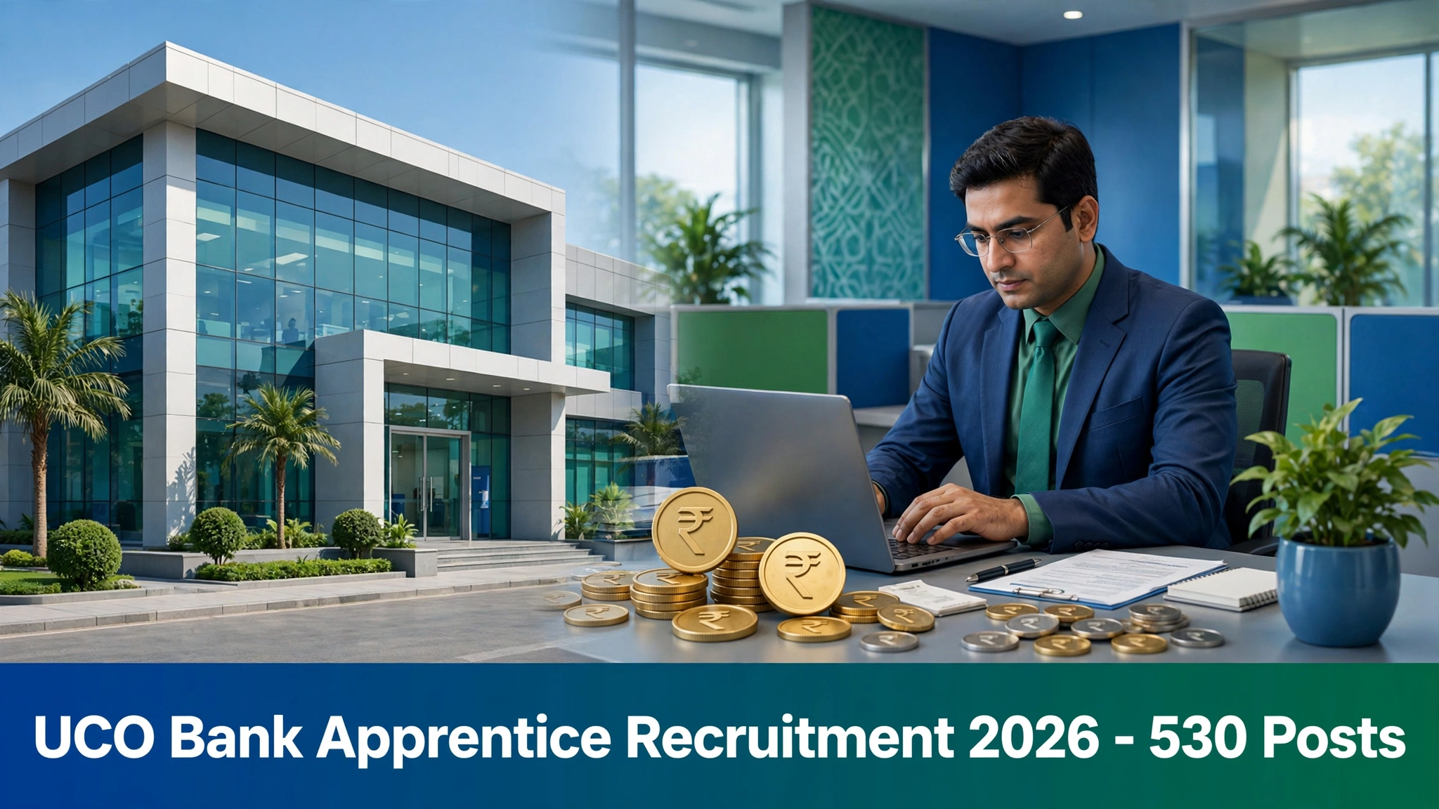 UCO Bank Apprentice Recruitment 2026 - 530 posts