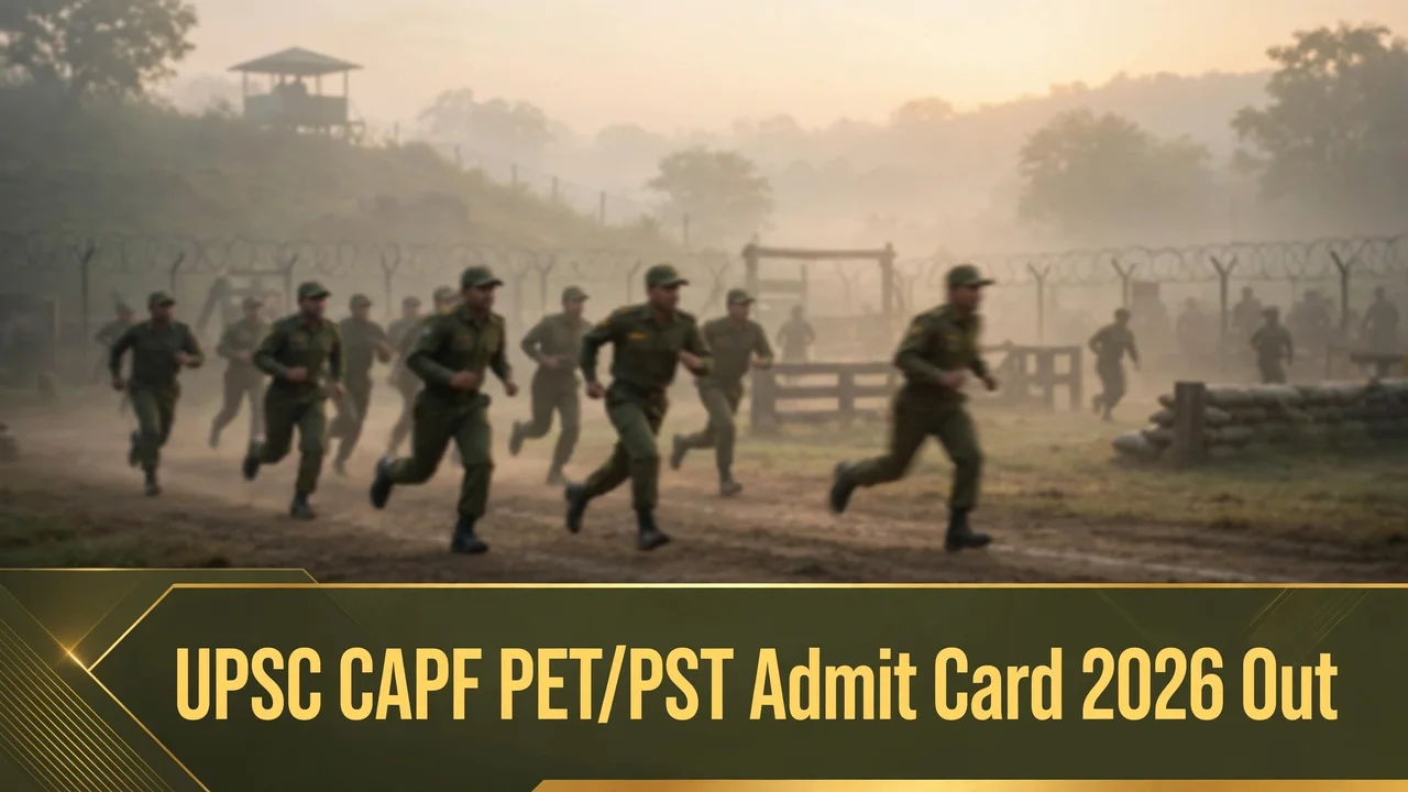 UPSC CAPF AC PET PST Admit Card 2026 released, physical tests from 13 to 16 October 2026 for 349 Assistant Commandant posts