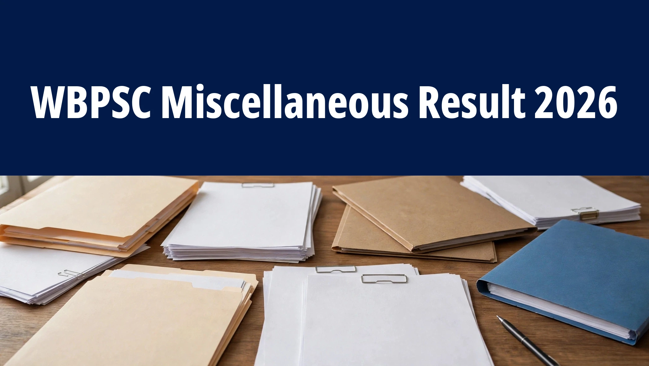 WBPSC Miscellaneous Result 2026 - merit list and cut off marks